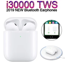 Новые i30000 TWS беспроводные наушники 1:1 Реплика Air 2 всплывающие Наушники Управление беспроводной зарядкой PK i500 i1000 i9000 i10000 TWS