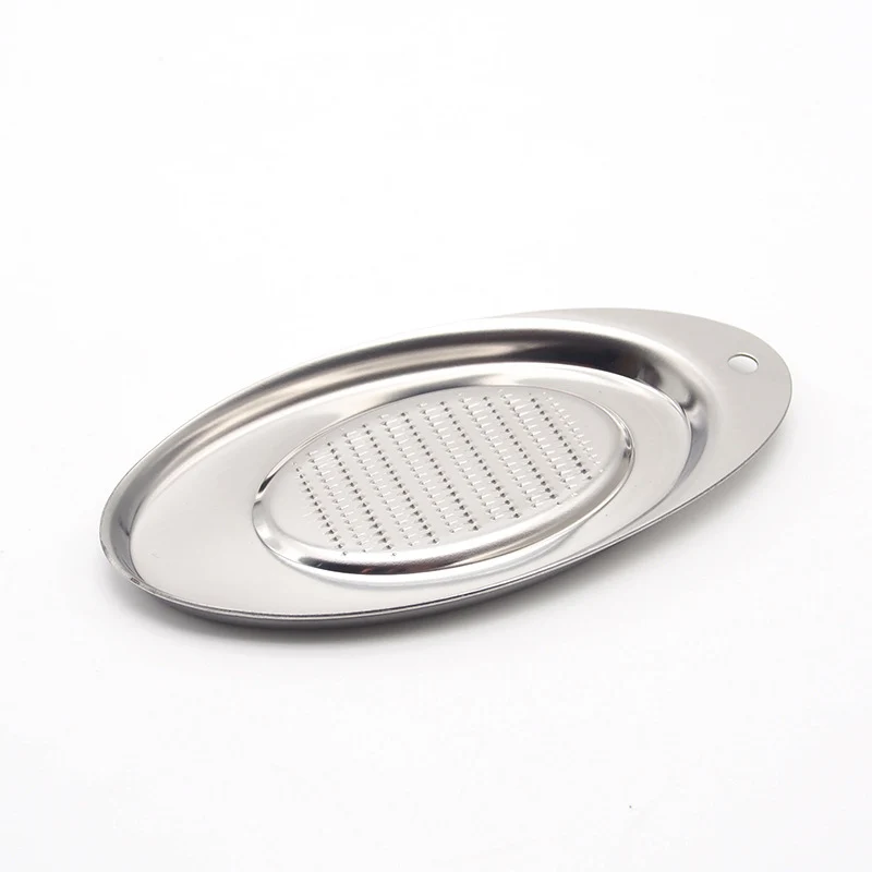 Oval type Терка для Имбиря из нержавеющей стали, пищевая терка для имбиря, фруктов и корневых овощей, кухонные принадлежности, инструмент - Цвет: Oval type