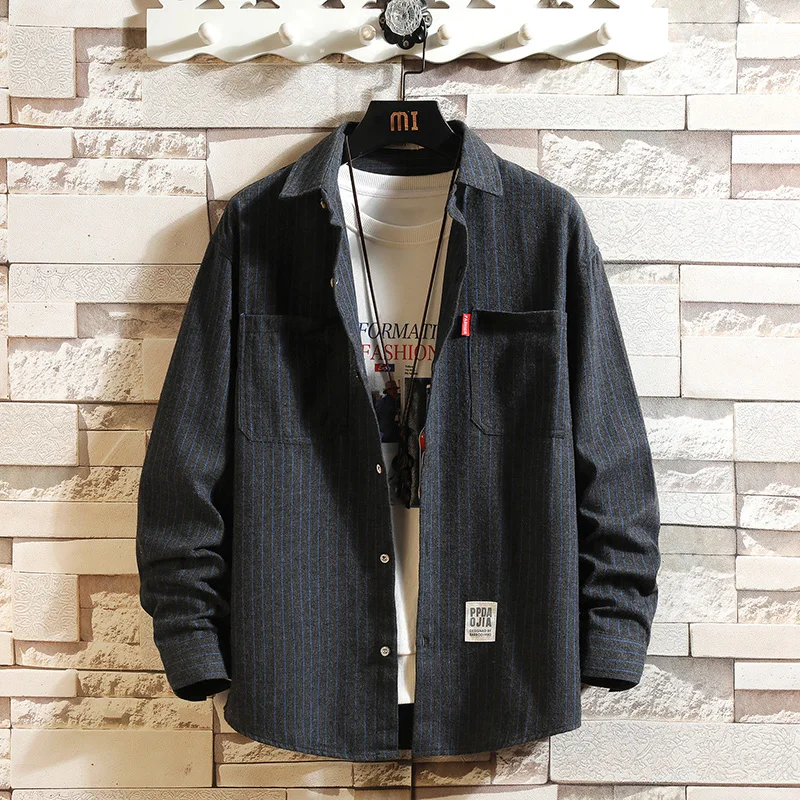 

Autumn New Fashion Men Slim Fit Shirt Long Sleeve Casual Check Shirt