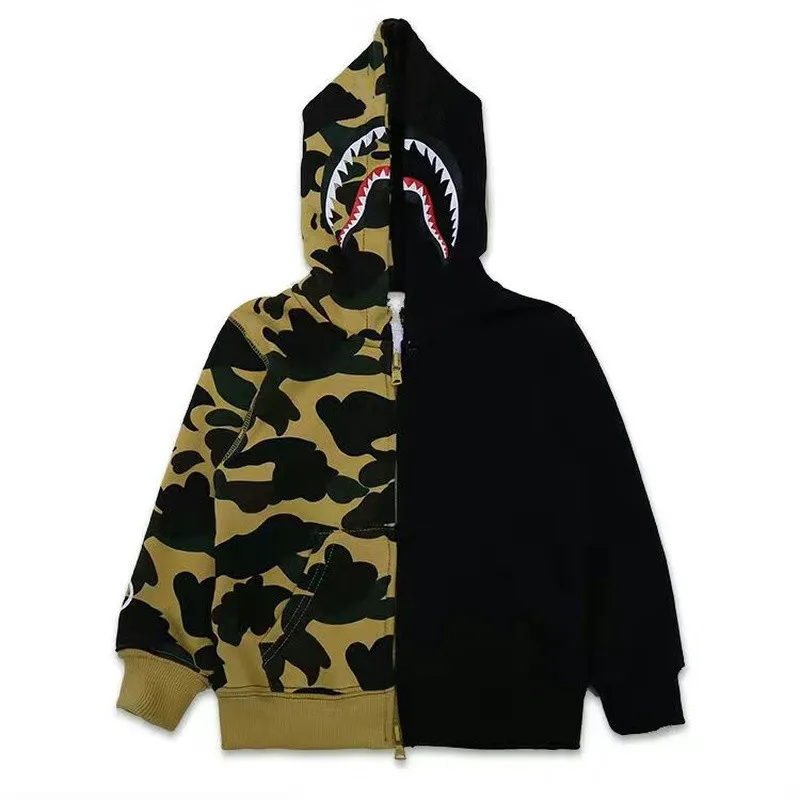 2020 модная новая детская камуфляжная толстовка с капюшоном черного и серого цвета