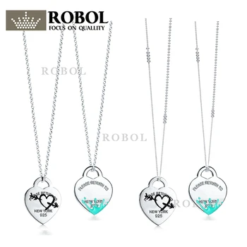 

High Quality 1:1 TTFF 925 Sterling Silver Arrow Pierced Heart Necklace Jewerly Original Design Model Exquisite Craftsmanship.