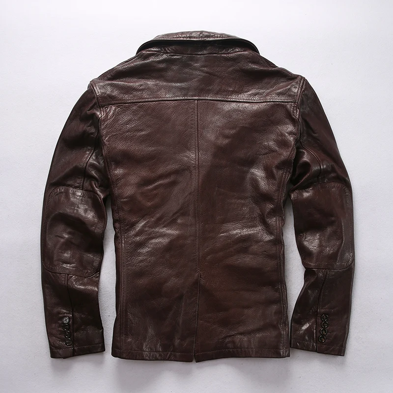 Popular AL0708 Read Description! Asian size goat leather jacket genuine goat leather rider jacket