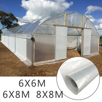 

Clear Plastic Greenhouse Poly Film Polytunnel Poly Hot House Cover VARIOUS L Extra Strong UV Resistant Clear Color Greenhouse
