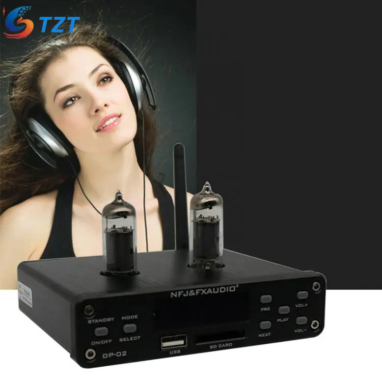 Завеса NFJ и FXAUDIO DP-02 Hi-Fi предусилитель Мини ламповый предусилитель U диск SD карты Bluetooth 3,5 мм разъем для наушников