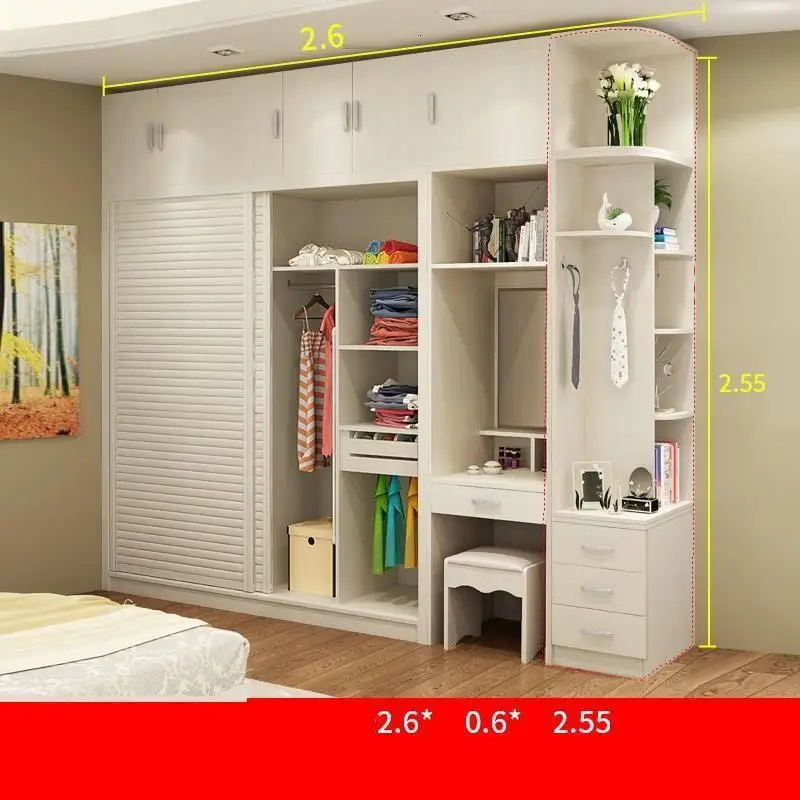 MODEL AG Meuble Rangement Gardrop домашний Garderobe Roupeiro Yatak Odasi мобильный шкаф Mueble De Dormitorio мебель для спальни шкаф - Цвет: MODEL AG