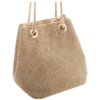 

Evening Bag Diamond Set Crystal Extra Flashy Diamond Evening Bag High-End Evening Net Red Bucket Bag Clutch INS