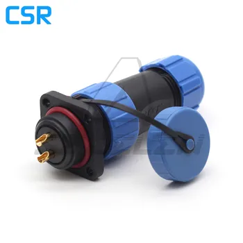 

SP21 2 Pin Waterproof Connector IP68 Square panel mounting plastic waterproof connector 2pin plug socket