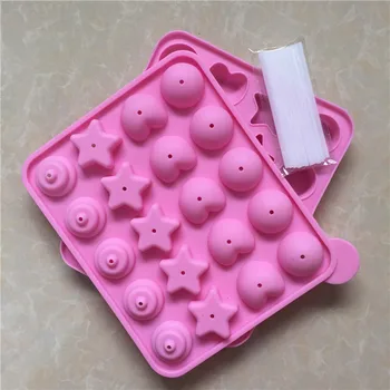

20 Even 4 Kinds of Flower-Shaped Silicone Cake Mold Lollipop Mold Xg901