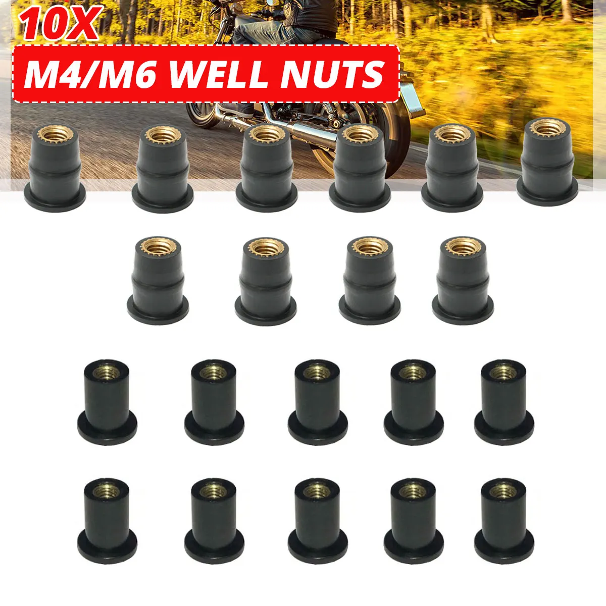 10pcsM55mmRubberWellNutsKayakAccessoriesBlindFastenerRivet