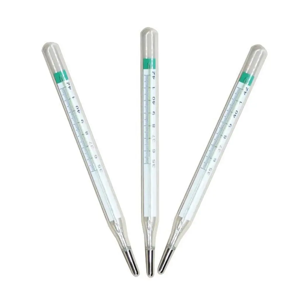 

Precise Mercury Glass Thermometer Clinical Temperature Household Health Monitors Health Care Thermometers
