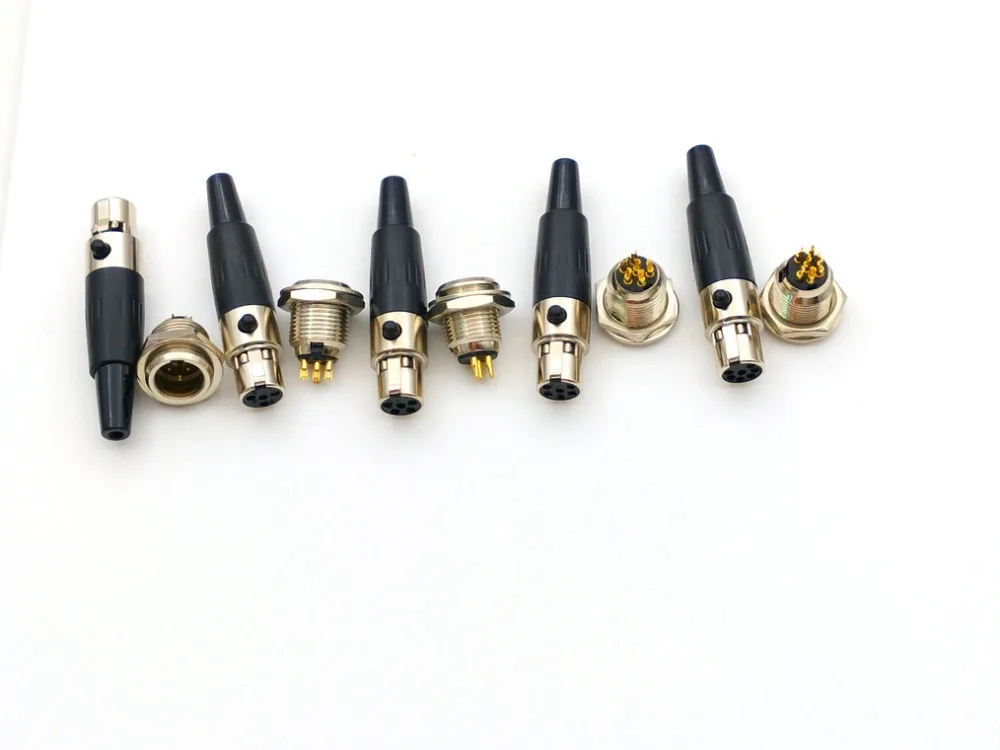 500 комплектов мини XLR 3pin 4Pin 5pin 6pin7pin Мужской кабель встроенный в линию разъем