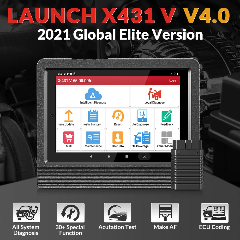 2024 Version Launch X431 V 8inch Tablet Wifi Bluetooth Bi-directional Full  System Diagnostic Tool ECU Coding ECU Coding