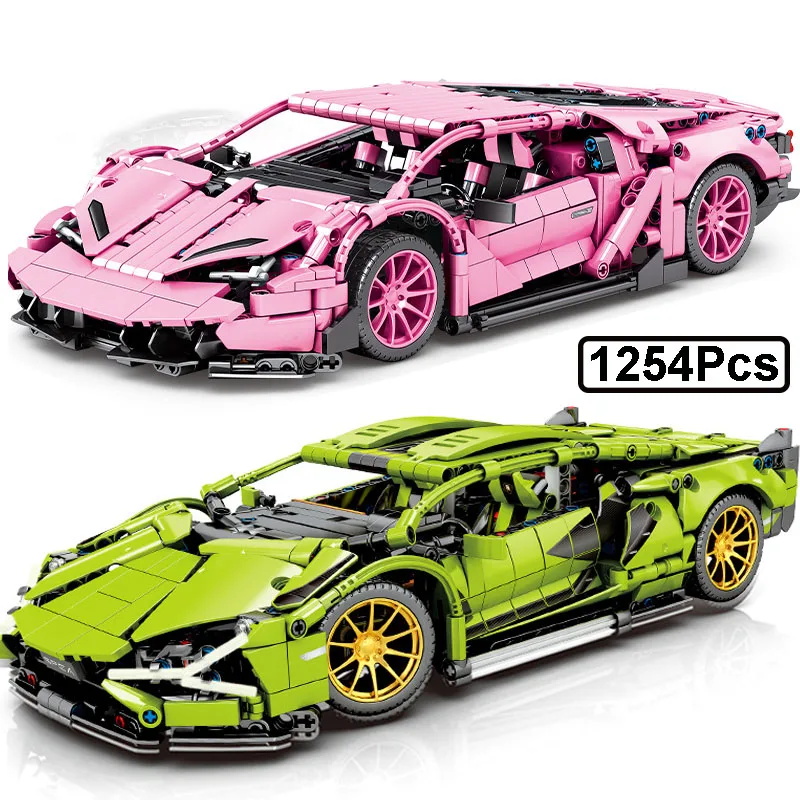 

Technical Series 1254Pcs Super Racer Car Model Building Blocks City Assembly Speed Sport Vehicle MOC Bricks Toys Boys Adult Gift