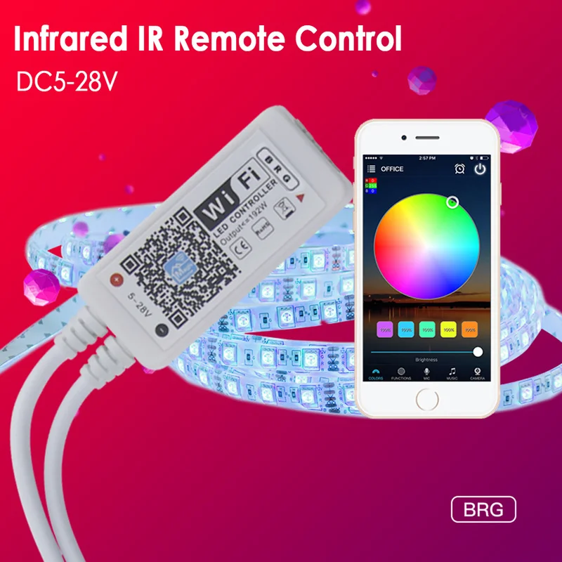 24 клавиши светодиодный RGB контроллер DC12V ИК пульт дистанционного управления для SMD 3528 5050 RGB светодиодный Лента светодиодная контроллер Rgb контроллер зоны
