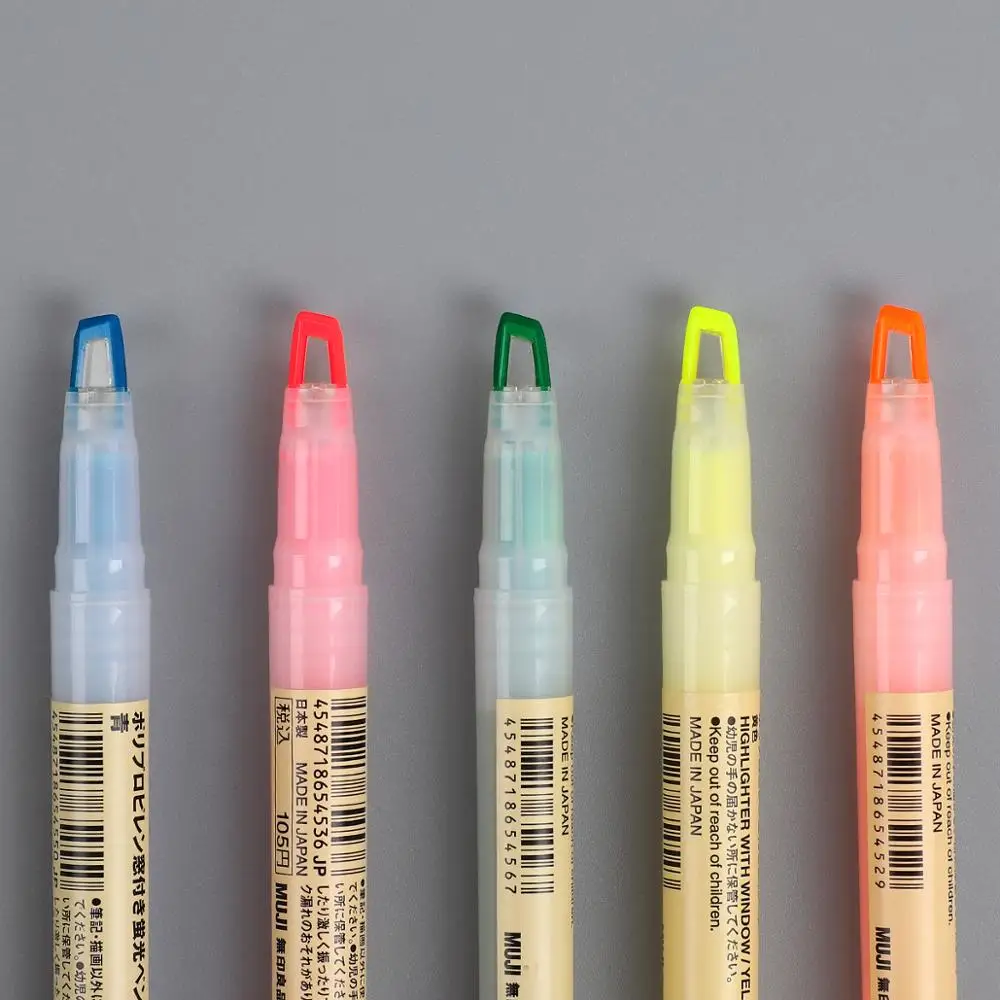 1 шт., MUJI, двойная головка, кристалл, перспективное окно, двойной цвет, яркие цвета, хайлайтеры, рекламные маркеры, школьные принадлежности