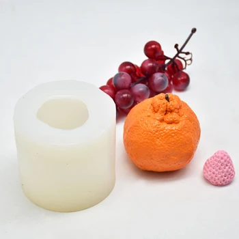 

New 3D DIY Fruit Orange Shape Silicone Mould Aromatherapy Gypsum Mold Cupcake Props Fondant Candy Jewelry Making Pendant Clay