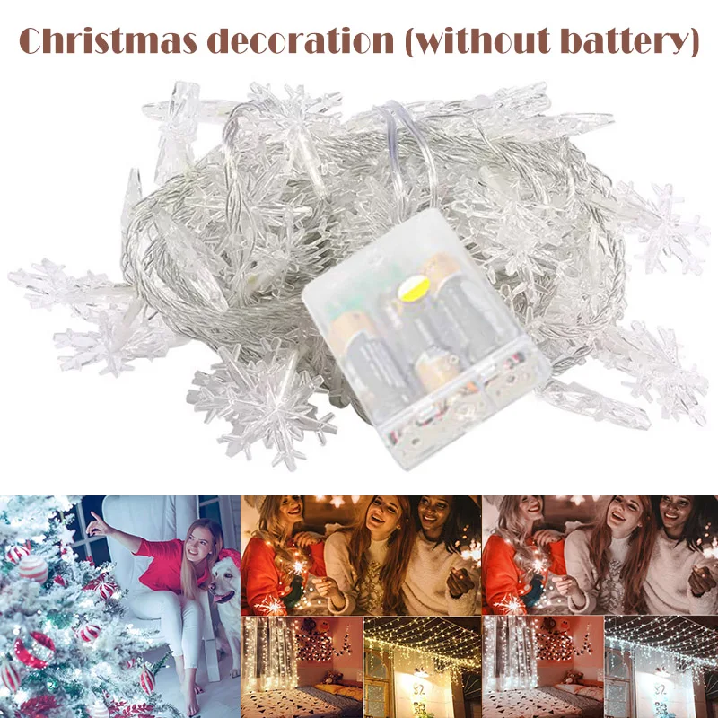 Рождественский светодиодный StringLights Снежинка фестиваль лампа для Спальня фотообои для съемки детей с Спальня Lightstring Декор LB88