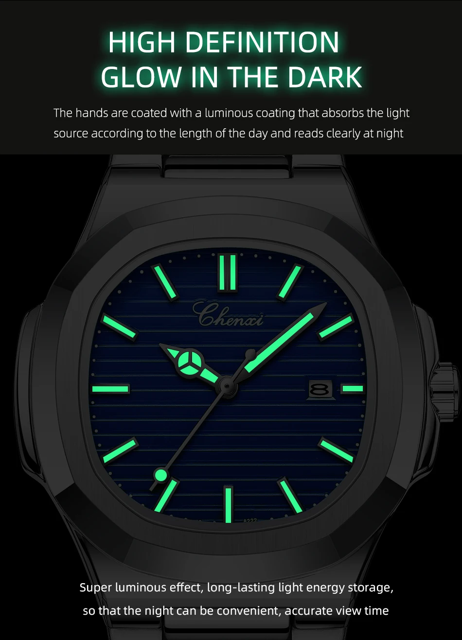 CHENXI 2022 New Men's Watches Business Clock Top Luxury Brand Quartz Men Watch Stainless Steel Waterproof Luminous Wristwatch