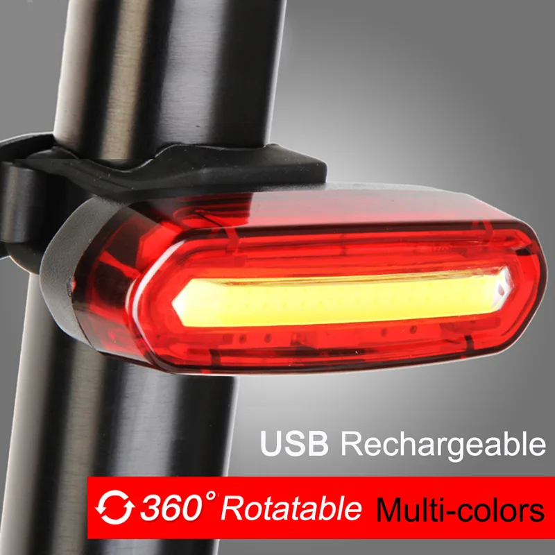 Горный USB recargable para bicicleta luz de seguridad trasera USB luz ciclismo Luz de Flash