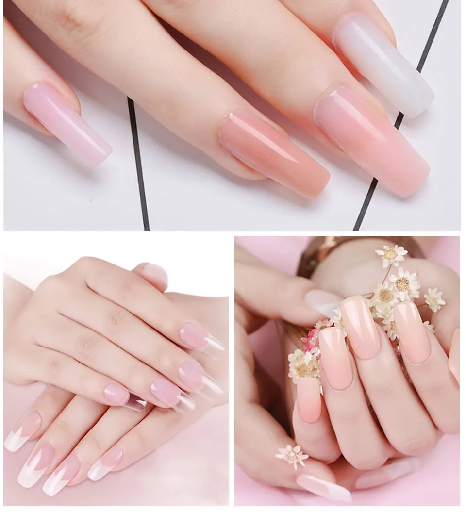 Набор для дизайна ногтей розовый 15 г поли гель наращивание ногтей гель лак полигель быстрое наращивание ногтей Твердый гель УФ лак-гель Сушилка для ногтей