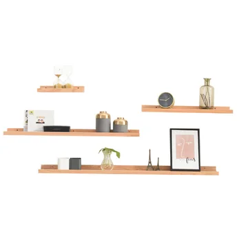 

Bedroom Bathroom Home Decor Living Room Office Solid Wood Floating Shelf Wall Mounted Easy Install Rustic Kitchen Organizer