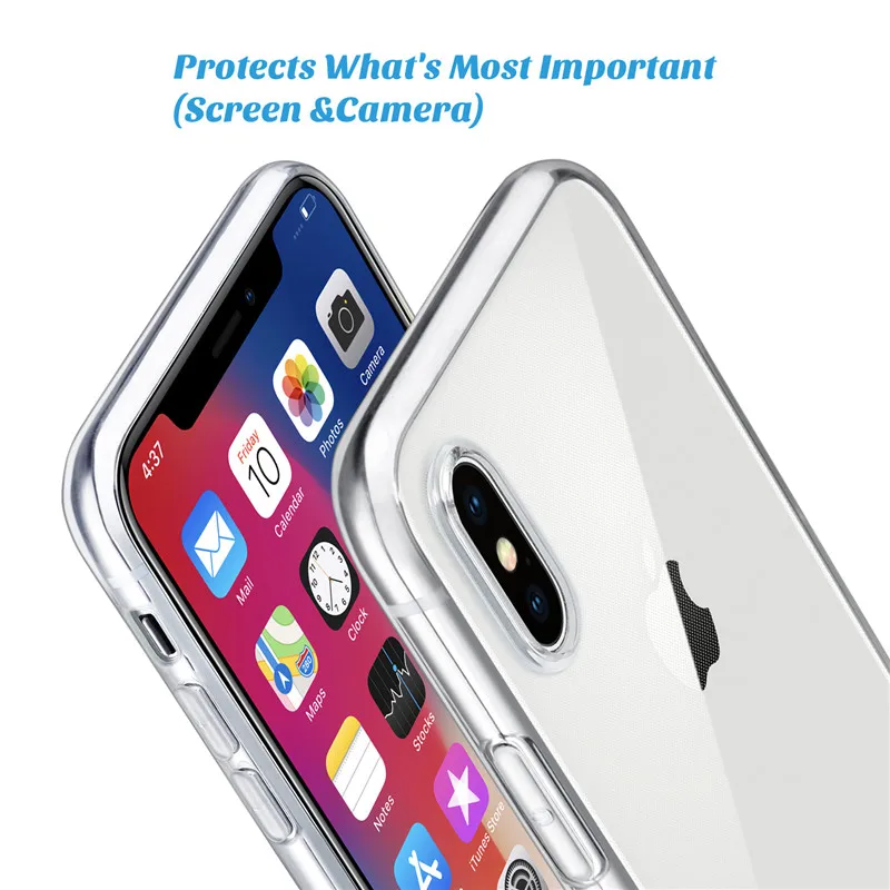 Ультратонкий прозрачный силиконовый чехол для телефона iPhone 11 pro Max X XR XS Max 6 6S 8 7 Plus 5 5S чехол Прозрачная защитная задняя крышка