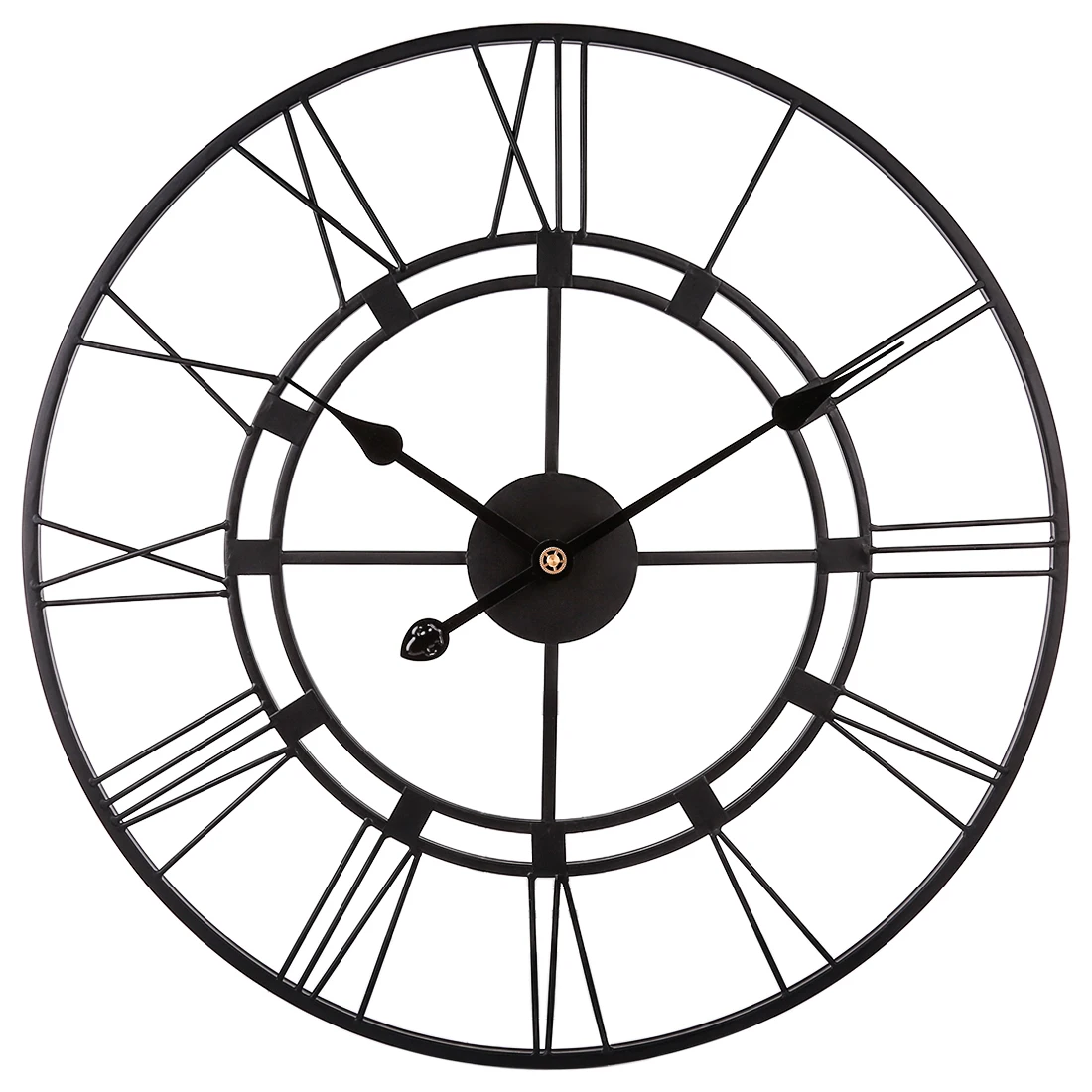 3D Iron Classic Large Metal Wrought Iron Wall Clock Roman Numerals Clock 3D Iron Classic Large Metal Wrought Iron Wall Clock Roman Numerals Clock