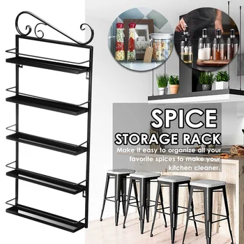

Kitchen Shelf Rack-Holder Seasoning Cans Shelf Storage-Shelf Spice Rack Condiment Bottles Pepper Shakers Storage Rack