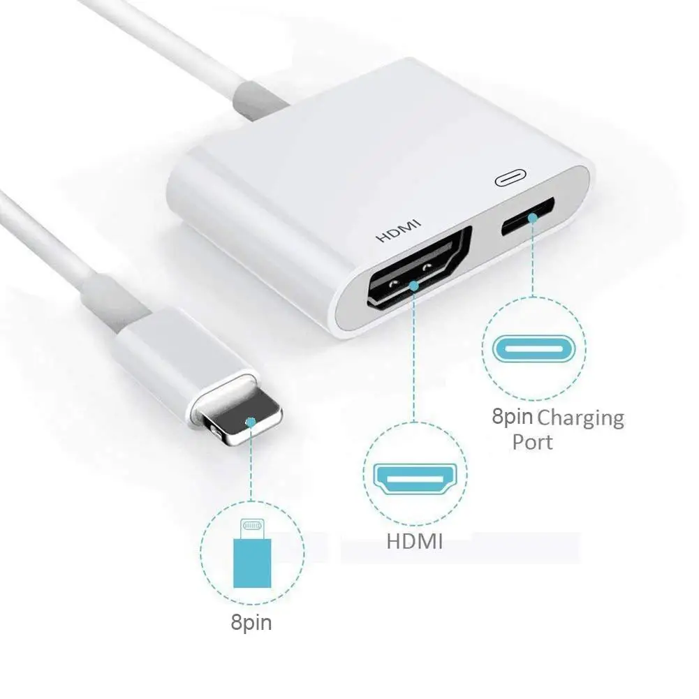 1080P цифровой HDMI кабель HD AV Кабель-адаптер для Apple Phone Jack к HDMI адаптер конвертер для IPod для ТВ