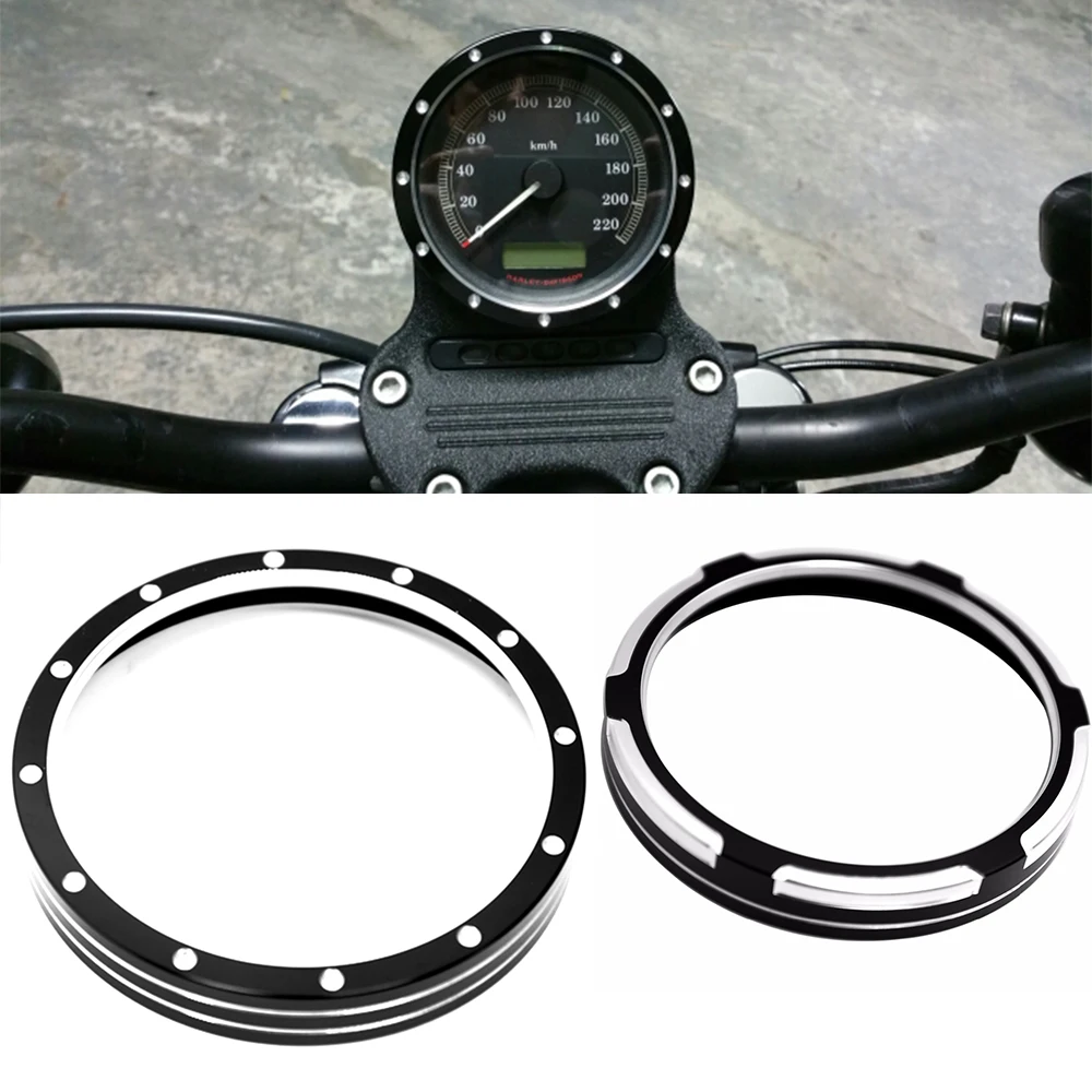 Мотоцикл Скорость метр отделка ободок для HarleyXL883 XL1200 Sportster 883 1200 Dyna уличный измеритель скорости Боб взрыв заготовка крышка