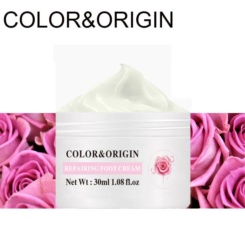 

Color&Origin Rose Oil Foot Cream Moisturizing Exfoliating Peeling Repairing Foot Crack Cream Anti-Drying Ageless Anti Cracking