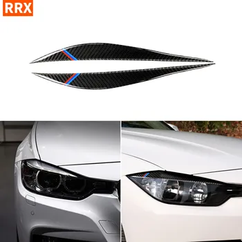 

For BMW 3 series F30 2013-2015 Headlight Eyebrows Eyelids Carbon Fiber Cover Sticker Exterior Trim Modified Auto Car Accessories
