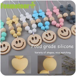 Fosmeteor 1pc Sensory Chew Necklace Smiley Chewy Kids Silicone Teether Toy Silicone Teether For Children With Autism Toy Gifts