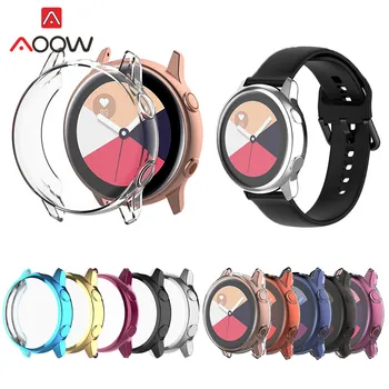 

Anti-fall Soft TPU Screen Protective Case for Samsung Galaxy Watch Active SM-R500 Ultra-thin All-Around Protector Cover Shell