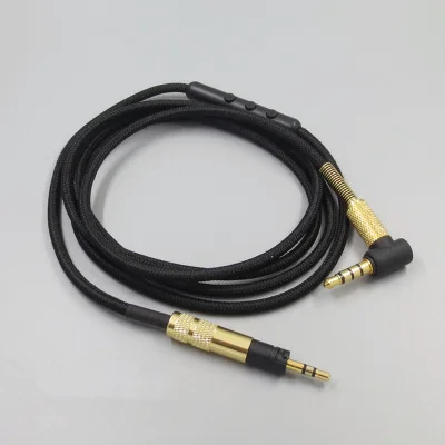 with volume control Кабель для обновления OFC для Sennheiser MOMENTUM 2,0 посеребренный Встроенный микрофон дистанционный аудио шнур для iPhone Andriod - Цвет: with volume control