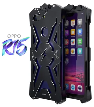 

Zimon for Oppo R15 Case Luxury Aviation Aluminum Metal Cover for Oppor15 Armor Shockproof Black Case Coque For Oppo R15