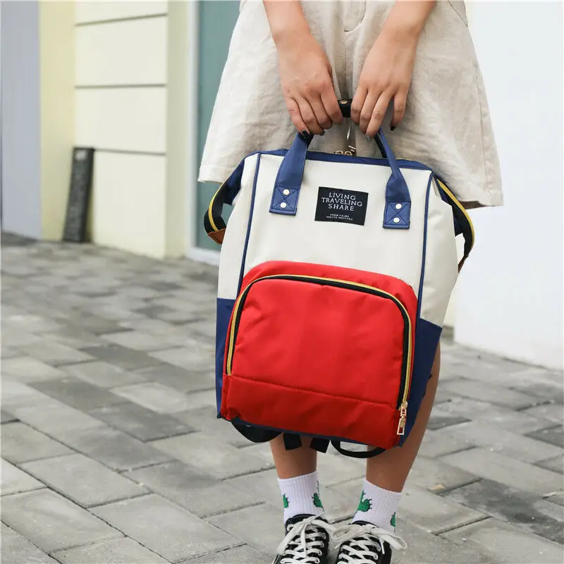  Baby Diaper Bag with USB Port Large Capacity Backpack Portable Zipper Shoulder Bag Mommy Nappy Bag 
