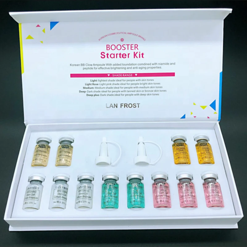 12pcs bb glow BB Dermawhite свечение мезо отбеливающая сыворотка ампула стартовый набор микс оттенков осветляющая основа для PRP уход за кожей лица - Цвет: 12pcs bb glow