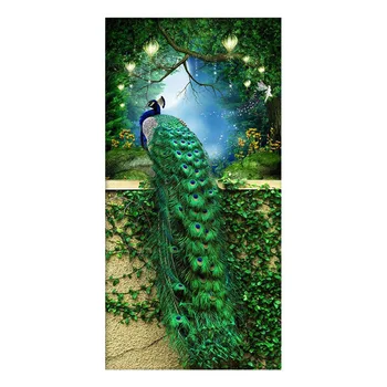

100% Full Diamond Embroidery, DIY Round Diamond Green Peacock porch rhinestone 5D Diamond painting cross stitch,needlework