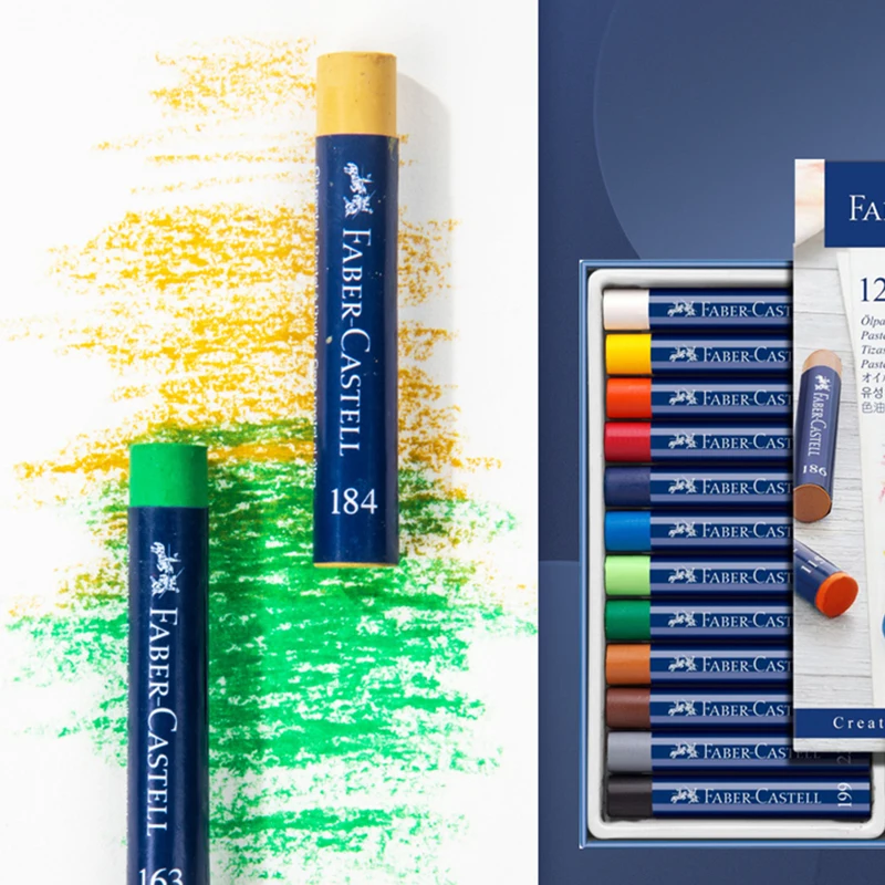 Faber Castell Master Pastels Soft Oil Pastel/Crayon/Stick/Wax Blue Box 12/24/36 colors Art Painting Hand-painted Graffiti 1270