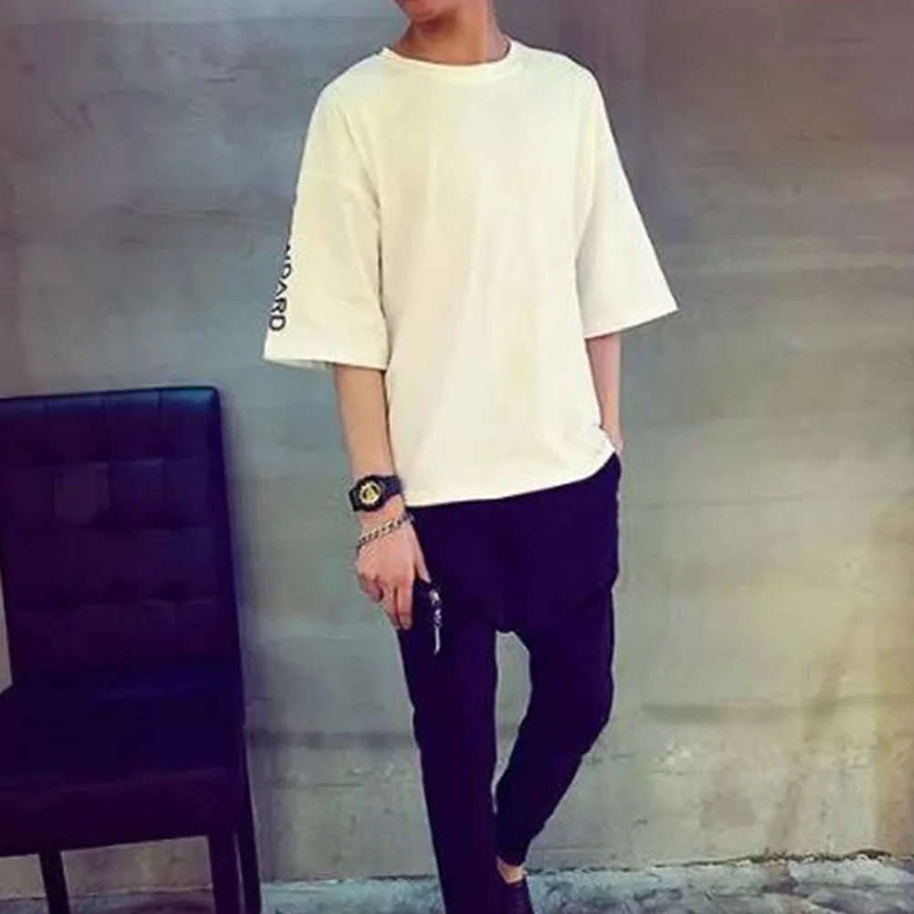 Soft Crew Neck Party Holiday Loose Casual Half Sleeve Sports Summer Club Daily Beach Letters Printed Men T-shirt | Мужская одежда