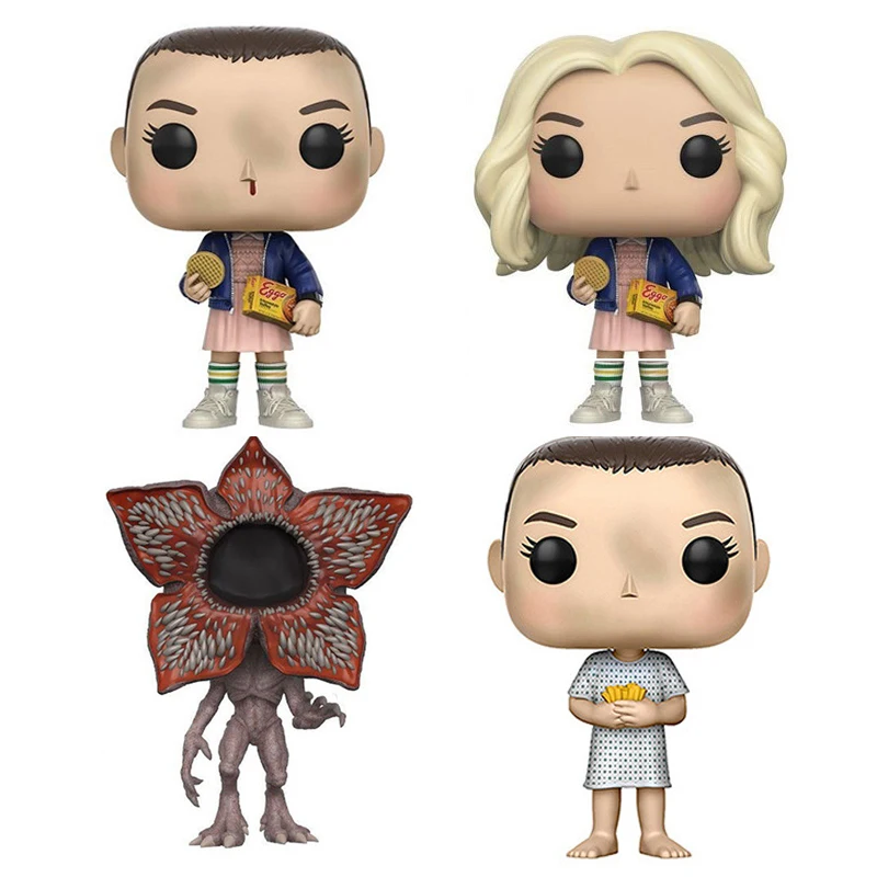 Аниме странные вещи 9 см ПВХ Фигурки игрушки Eleven с Eggos Demogorgon коллекционные модель