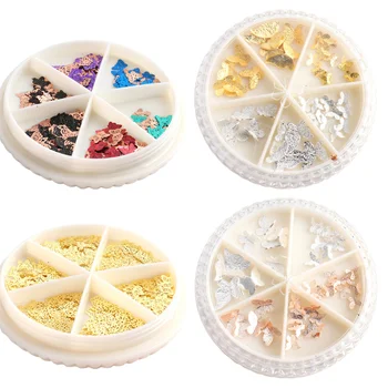

4 Box of Alloy Patches 3D Butterfly Manicure Stickers Decorations for Women Lady (Style 1)