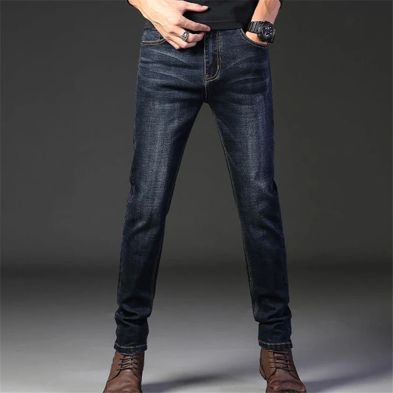 

Man Spring Plus Size Jeans Autumn Oversize Jeans Denim Pants Straight Denim Trousers Male Mezclilla Pantalones Stretch Pantalons
