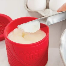 Сборщик жира в форме мультяшной свиньи из инновационного силикона с беконом и жиром