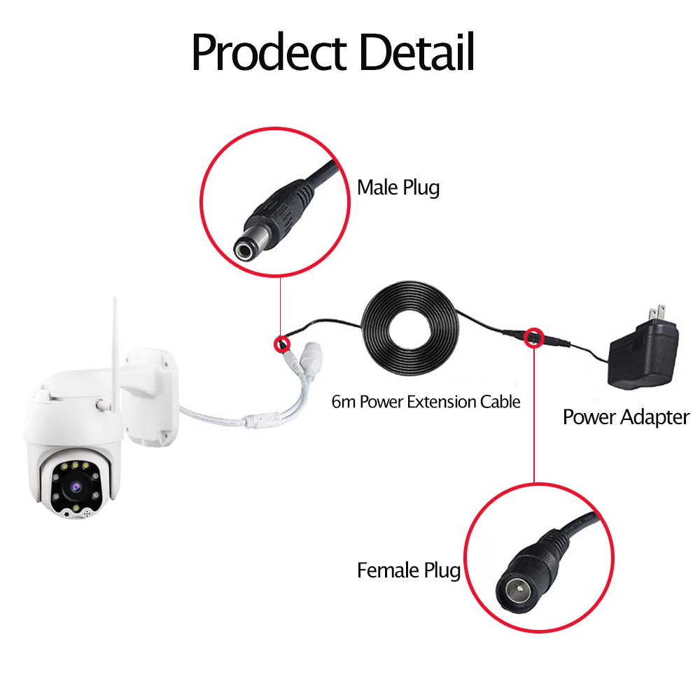 Extension Cable DC 9V 12V 24V Power 5.5*2.1mm Power Cord 3m 6m 9m for CCTV Security Camera Router LED Strip Radio Printer 4