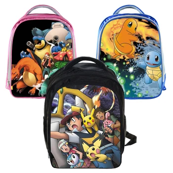 

Pikachu Children School Bags Boys Girls School Backpacks PokeBall Schoolbags Kids Bag