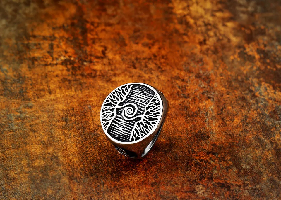 BEIER из нержавеющей стали символ геометрии Тор молот Мьёльнир кольцо викингов для мужчин подарок панк рок ювелирные изделия подарок для мальчика BR8-629