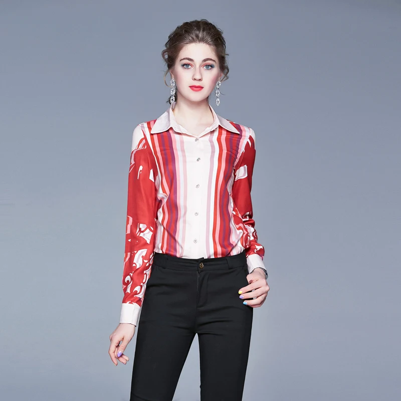 Chemise Henley Femme Old Navy Marine/rouge Gaufrée - Taille XXL Manches Longues