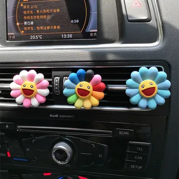 

Colorful Flower Perfume Clip for Car Essential Oil Diffused Stone Air Vent Car Interior Decorations Cute Air Freshener 1PC